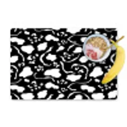 Wit - Zwart - Vormen - Patroon Placemat vinyl groot 368 -zzzproduct_Kitchenyeah-website