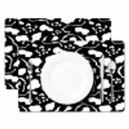 Wit - Zwart - Vormen - Patroon Placemat vinyl groot 368 -zzsfeer2_Kitchenyeah-website