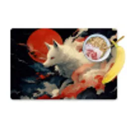 Witte vos - wolken - maan Placemat vinyl groot -zzzproduct_Kitchenyeah-website