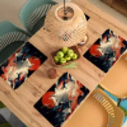 Witte vos - wolken - maan Placemat vinyl groot -zzsfeer5_Kitchenyeah-website