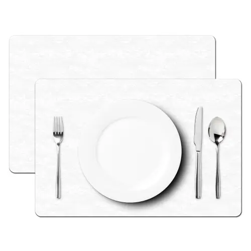Wit - Landschap - Bloemen Placemat vinyl groot 368 -zzsfeer2_Kitchenyeah-website