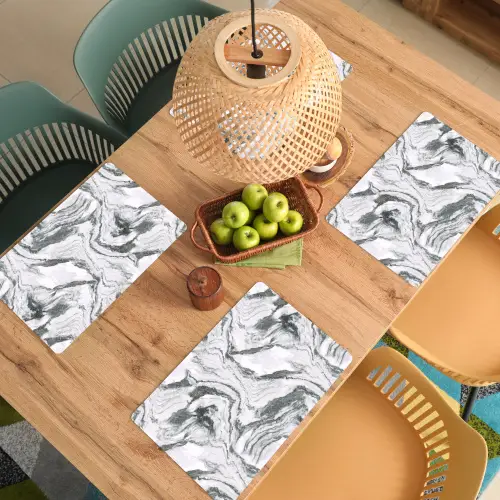 Wit - Marmer - Golvend - Grafiet Placemat vinyl groot 368 -zzsfeer5_Kitchenyeah-website