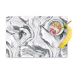 Wit - Marmer - Golvend - Grafiet Placemat vinyl groot 368 -zzzproduct_Kitchenyeah-website