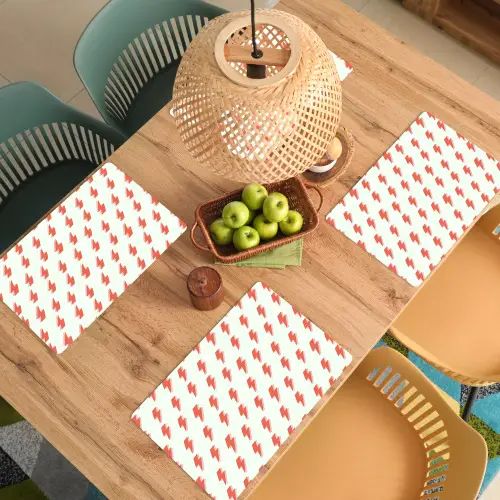 Wit - Rode - Bliksem Placemat vinyl groot 368 -zzsfeer5_Kitchenyeah-website