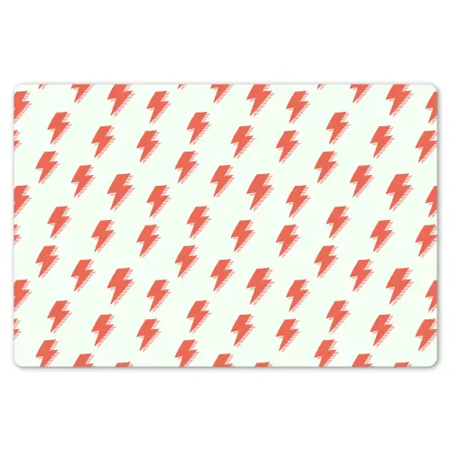 Wit - Rode - Bliksem Placemat vinyl groot 368 -zzsfeer1_Kitchenyeah-website