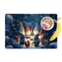 Winter - Gnooms - Eekhoorns - Meerkleurig Placemat vinyl groot -zzzproduct_Kitchenyeah-website