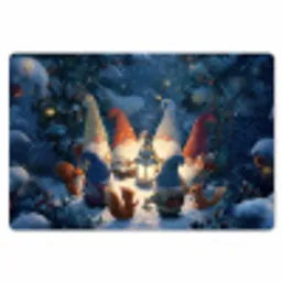 Winter - Gnooms - Eekhoorns - Meerkleurig Placemat vinyl groot -zzsfeer1_Kitchenyeah-website