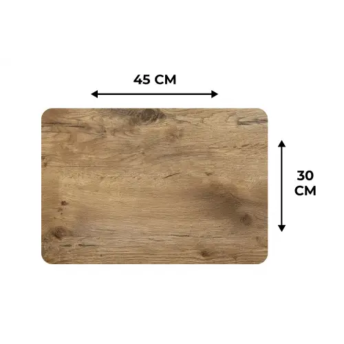 Hout - Bruin - Houtlook Placemat vinyl groot -specs