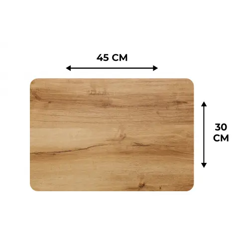 Houtlook - Bruin - Hout Placemat vinyl groot -specs