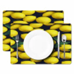 Gele - Citroenen - Druppels - Fruit Placemat vinyl groot 368 -zzsfeer2_Kitchenyeah-website