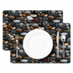 Geel - Kiezels - Glad Placemat vinyl groot 368 -zzsfeer2_Kitchenyeah-website