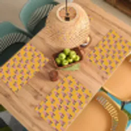 Geel - Rolschaatsen - Patroon Placemat vinyl groot 368 -zzsfeer5_Kitchenyeah-website