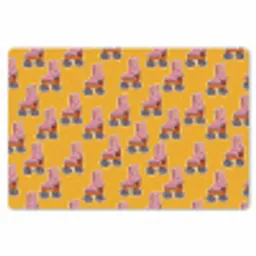 Geel - Rolschaatsen - Patroon Placemat vinyl groot 368 -zzsfeer1_Kitchenyeah-website