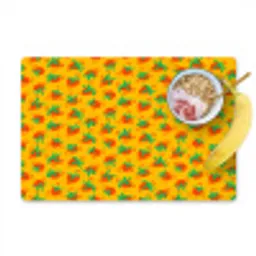 Geel - Aardbeien - Effect Placemat vinyl groot 368 -zzzproduct_Kitchenyeah-website
