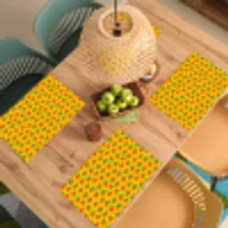 Geel - Aardbeien - Effect Placemat vinyl groot 368 -zzsfeer5_Kitchenyeah-website