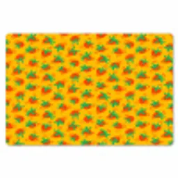 Geel - Aardbeien - Effect Placemat vinyl groot 368 -zzsfeer1_Kitchenyeah-website