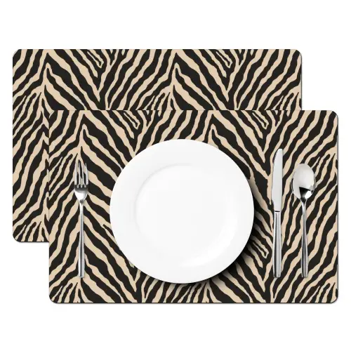 Zebra - Klassiek - Zwart Placemat vinyl groot 368 -zzsfeer2_Kitchenyeah-website