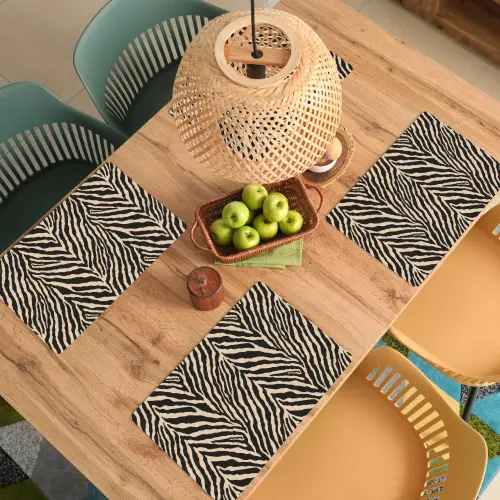 Zebra - Klassiek - Zwart Placemat vinyl groot 368 -zzsfeer5_Kitchenyeah-website