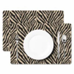 Zebra - Klassiek - Zwart Placemat vinyl groot 368 -zzsfeer2_Kitchenyeah-website