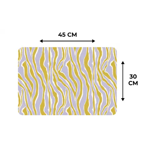 Zebra - Modern - Meerkleurig Placemat vinyl groot 368 -specs