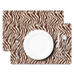 Zebra - Patroon - Zwart - Wit Placemat vinyl groot 368 -zzsfeer2_Kitchenyeah-website