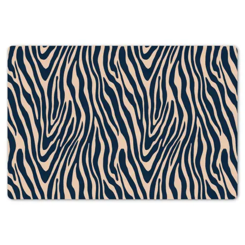 Zebra - Patroon - Blauw - Beige Placemat vinyl groot 368 -zzsfeer1_Kitchenyeah-website