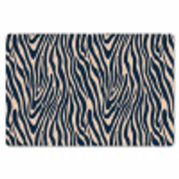 Zebra - Patroon - Blauw - Beige Placemat vinyl groot 368 -zzsfeer1_Kitchenyeah-website