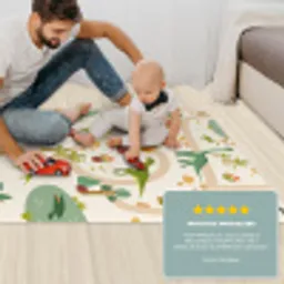Dino - Groen - Natuur - Kinderen - Design Speelmat klein -sfeer4