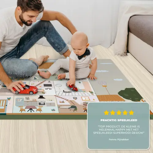 Poppenhuis - Kinderen - Meubels - Design - Bruin Speelmat klein -sfeer4