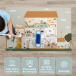 Poppenhuis - Kinderen - Meubels - Design - Bruin Speelmat klein -sfeer3