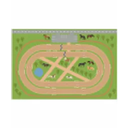 speelkleed-paarden Speelmat klein -3d