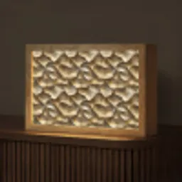 Abstract - Antiek - Goud Light Box met kabel (Tafellamp) klein 924 -z3d_website