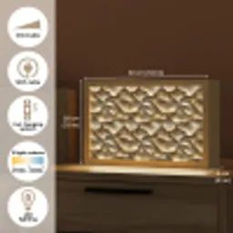 Abstract - Antiek - Goud Light Box met kabel (Tafellamp) klein 924 -USP_EN