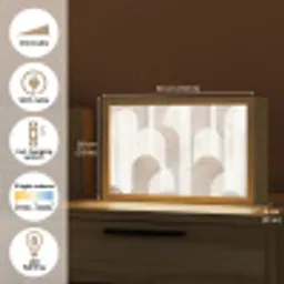 Abstracte bogen - Modern - Beige Light Box met kabel (Tafellamp) klein -USP_EN