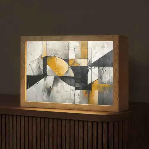 Abstract - Kunst - Geometrisch - Aesthetic Light Box met kabel (Tafellamp) klein -z3d_website
