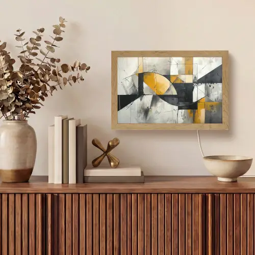Abstract - Kunst - Geometrisch - Aesthetic Light Box met kabel (Tafellamp) klein -sfeer2