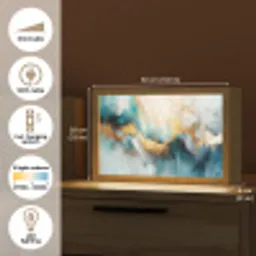 Abstract - Kunst - Gold - Blauw Light Box met kabel (Tafellamp) klein -USP_EN