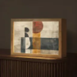 Abstract - Kunst - Vormen - Modern Light Box met kabel (Tafellamp) klein -z3d_website