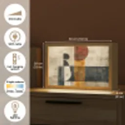 Abstract - Kunst - Vormen - Modern Light Box met kabel (Tafellamp) klein -USP_EN