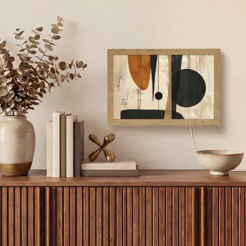 Abstract - Kunst - Vormen - Modern Light Box met kabel (Tafellamp) klein -sfeer2