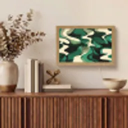 Abstract - Camouflage - Groen Light Box met kabel (Tafellamp) klein -sfeer2