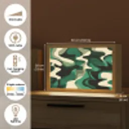 Abstract - Camouflage - Groen Light Box met kabel (Tafellamp) klein -USP_EN