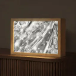 Abstract - Diamant - Luxe - Modern - Zilver Light Box met kabel (Tafellamp) klein -z3d_website