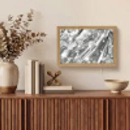 Abstract - Diamant - Luxe - Modern - Zilver Light Box met kabel (Tafellamp) klein -sfeer2