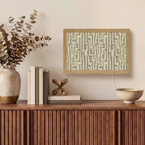 Abstract - Geometrisch - Groen Light Box met kabel (Tafellamp) klein 924 -sfeer2