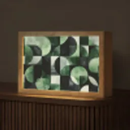 Abstract - Groen - Vormen Light Box met kabel (Tafellamp) klein -z3d_website