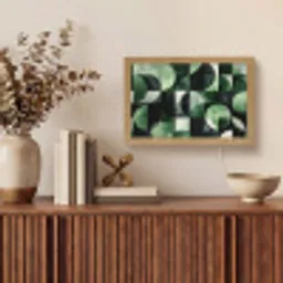 Abstract - Groen - Vormen Light Box met kabel (Tafellamp) klein -sfeer2