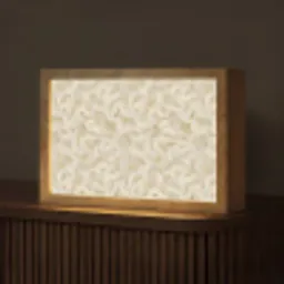 Abstract - Lijnen - Beige Light Box met kabel (Tafellamp) klein 924 -z3d_website