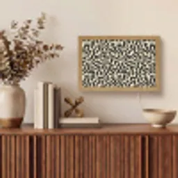 Abstract - Lijnen - Zwart Light Box met kabel (Tafellamp) klein 924 -sfeer2