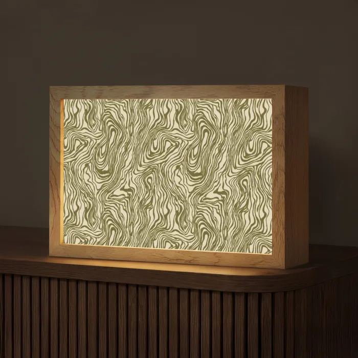 Abstract - Marmer - Groen Light Box met kabel (Tafellamp) klein 924 -z3d_website